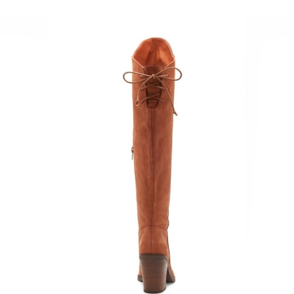 Lucky Brand Pembe Brown Leather Over the Knee Riding Boots Women's Size 6.5 M - Picture 2 of 13